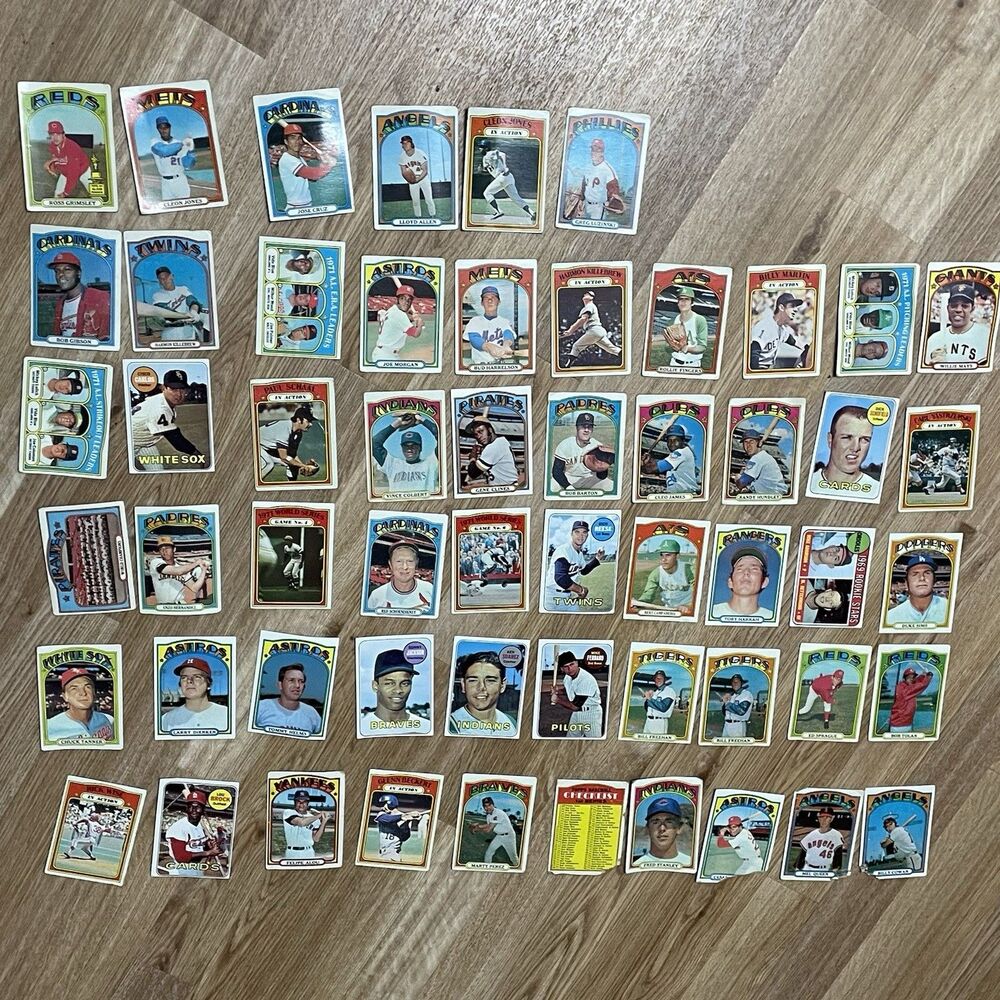 1971 TOPPS 56 CARD Lot Mostly Mixed Lot Many Cards